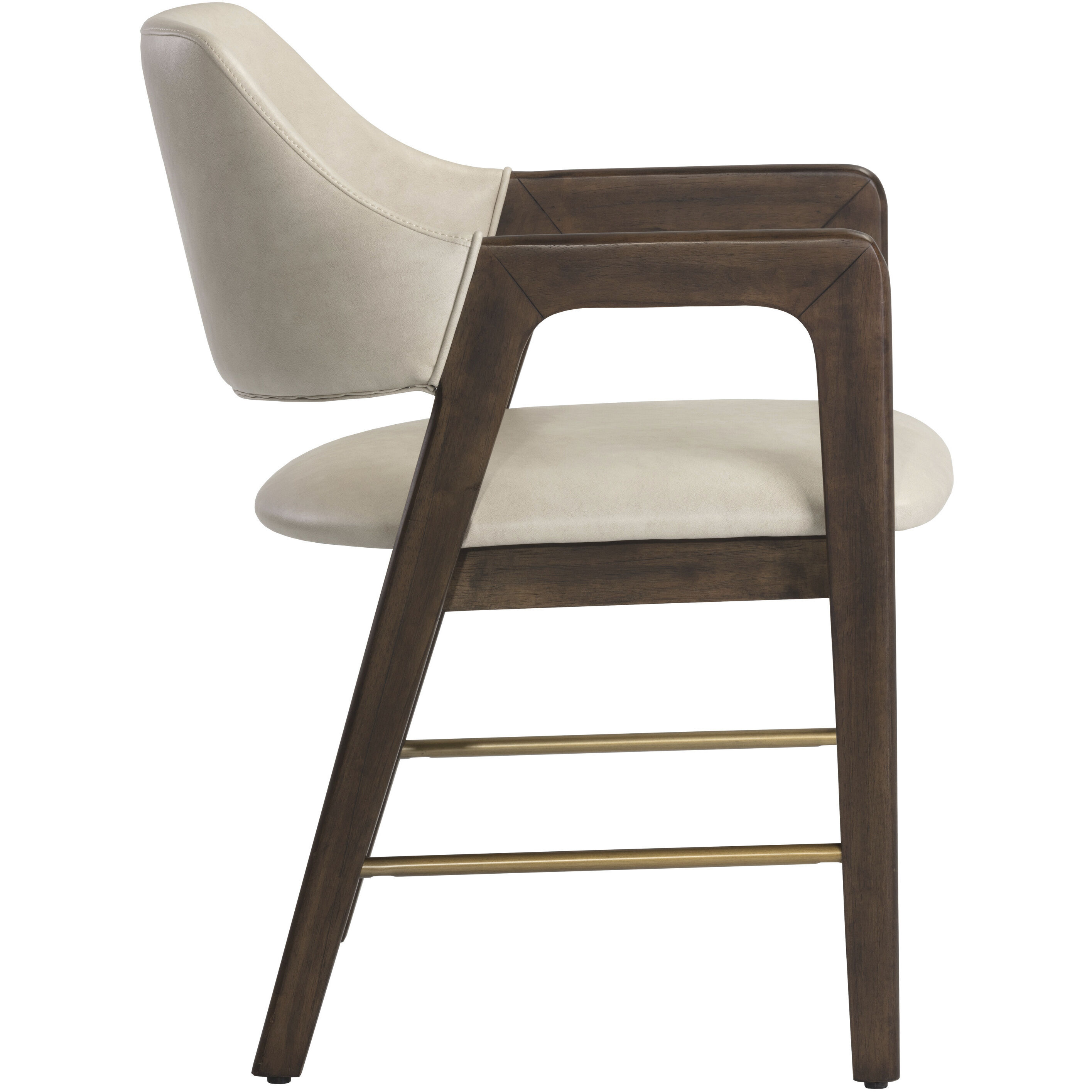 Milton Smoke Acacia / Bravo Cream Dining Armchair